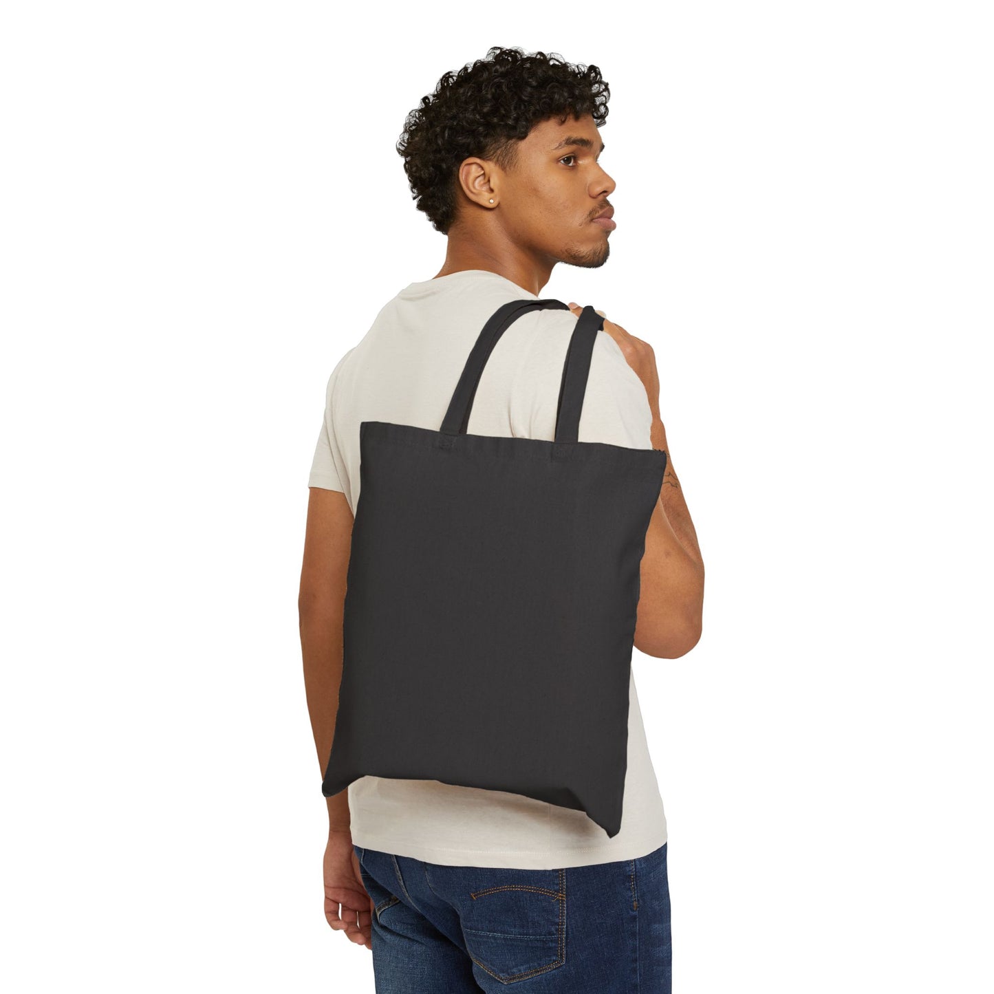 Ocean Mosaic Canvas Tote — Abstract Blue Green Pool Art Tote Bag