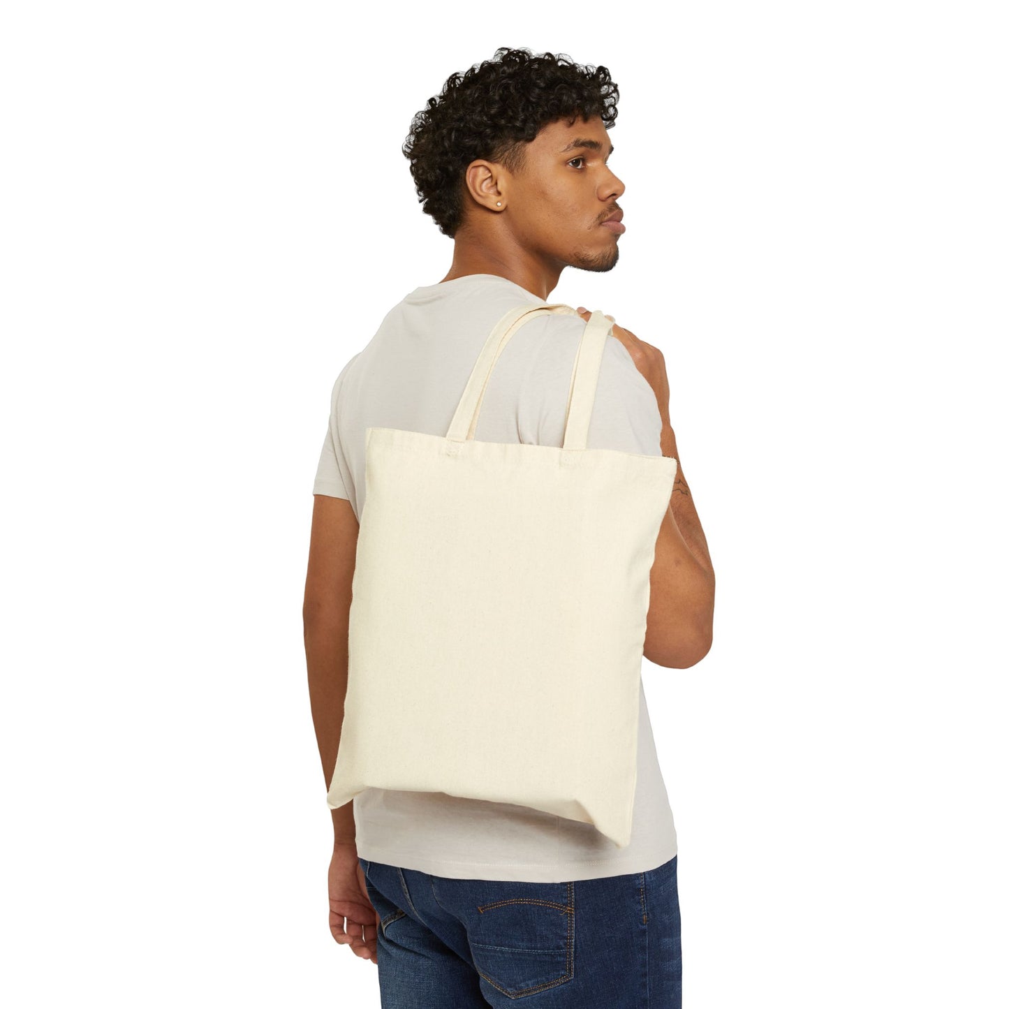 Ocean Mosaic Canvas Tote — Abstract Blue Green Pool Art Tote Bag